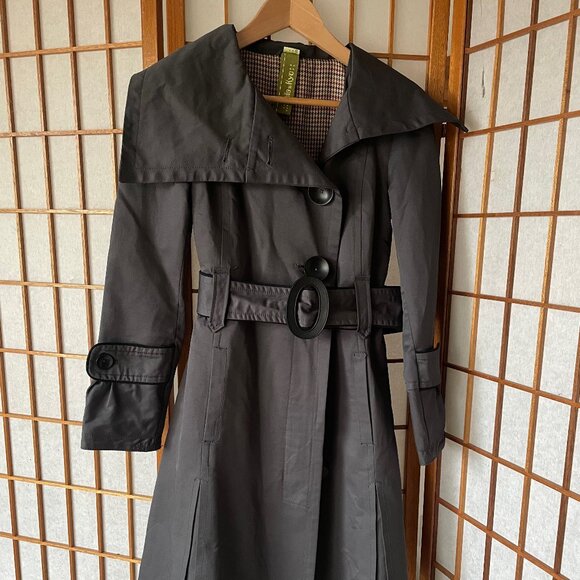 Soia & Kyo Fit and Flare Trenchcoat Y2K XS - Picture 1 of 8